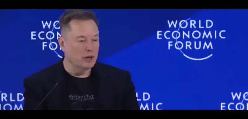 Elon Musk lors de son intervention au Forum économique mondial de Davos 2026