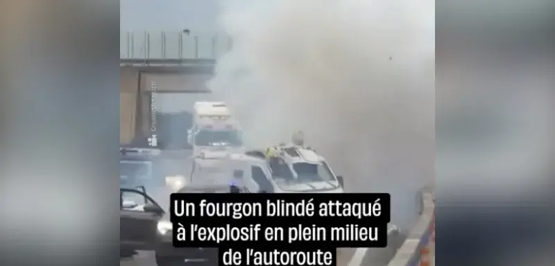 Fourgon blindé attaqué à l'explosif sur une route nationale dans les Pouilles en Italie
