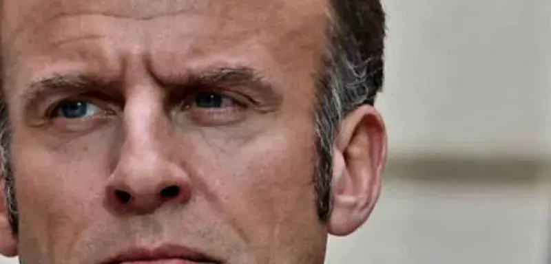 Emmanuel Macron lors d'une conférence de presse à l'Élysée