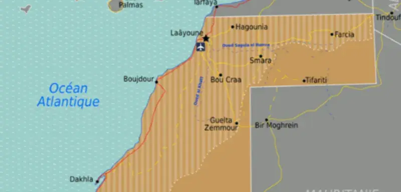 Drapeaux des pays participants aux négociations sur le Sahara occidental à Madrid