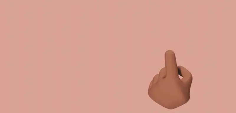 3D rendered hand with one finger pointing on a pink background, perfect for design mockups.