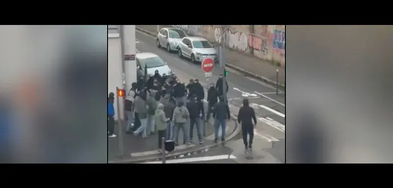 Scène de rue à Lyon après l'agression mortelle de Quentin Deranque, militant identitaire de 23 ans