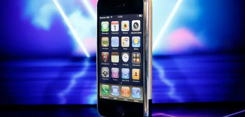 a cell phone sitting on top of a table