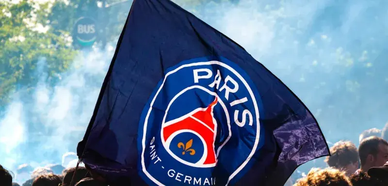 A paris saint-germain flag flies high