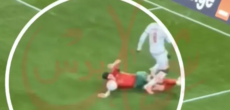 main dans la zone de penalty Maroc Mali can 2025