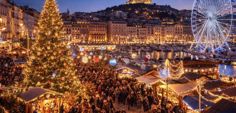 À Marseille, les fêtes de Noël 2025 mêlent traditions provençales, marchés animés et ferveur populaire malgré un temps maussade.