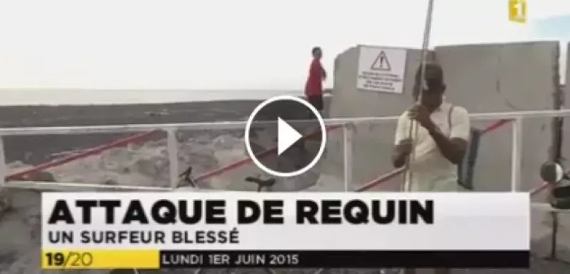 Bilan : c'est la troisième attaque de requins depuis début 2015 sur l’Île de la Réunion qui en dénombre désormais 17 ces quatre dernières années, dont 7 de mortelles. (Capture d'écran)