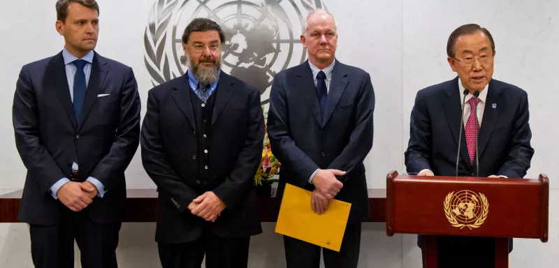 le porte-parole de l'ONU Martin Nesirky a indiqué que le Conseil de sécurité de l'ONU déterminera, le cas échéant, quelle action sera nécessaire... (Xinhua)