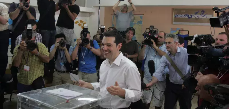Alexis Tsipra, leader de la gauche radicale (Xinhua)