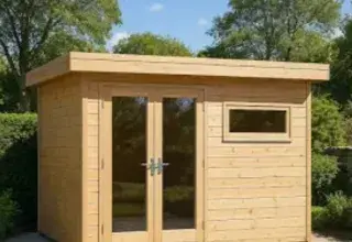 Jardin avec abri soumis à la taxe d'aménagement en France