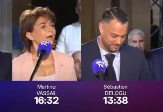 Débat des municipales 2026 à Marseille sur le plateau de BFMTV au Palais de la Bourse
