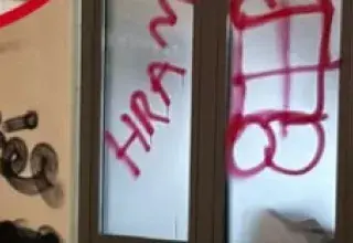 La mosquée Koba de la Croix-Rousse à Lyon, visée par des tags islamophobes