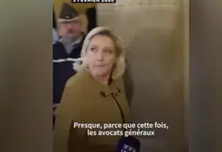 Marine Le Pen lors du procès en appel des assistants parlementaires du Rassemblement National