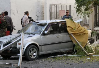 Photo d'archives d'un attentat à Damas. (Xinhua) 