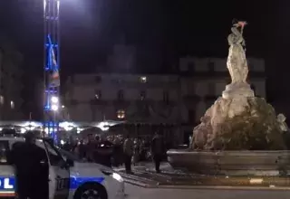 La chute du trublion a été filmée et mise en ligne sur le net. (DR) 