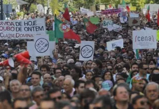 manifestation contre la politique d'austérite... (DR)